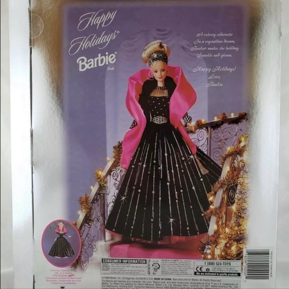 black dress holiday barbie 2025 Black Holiday Barbie Ornament